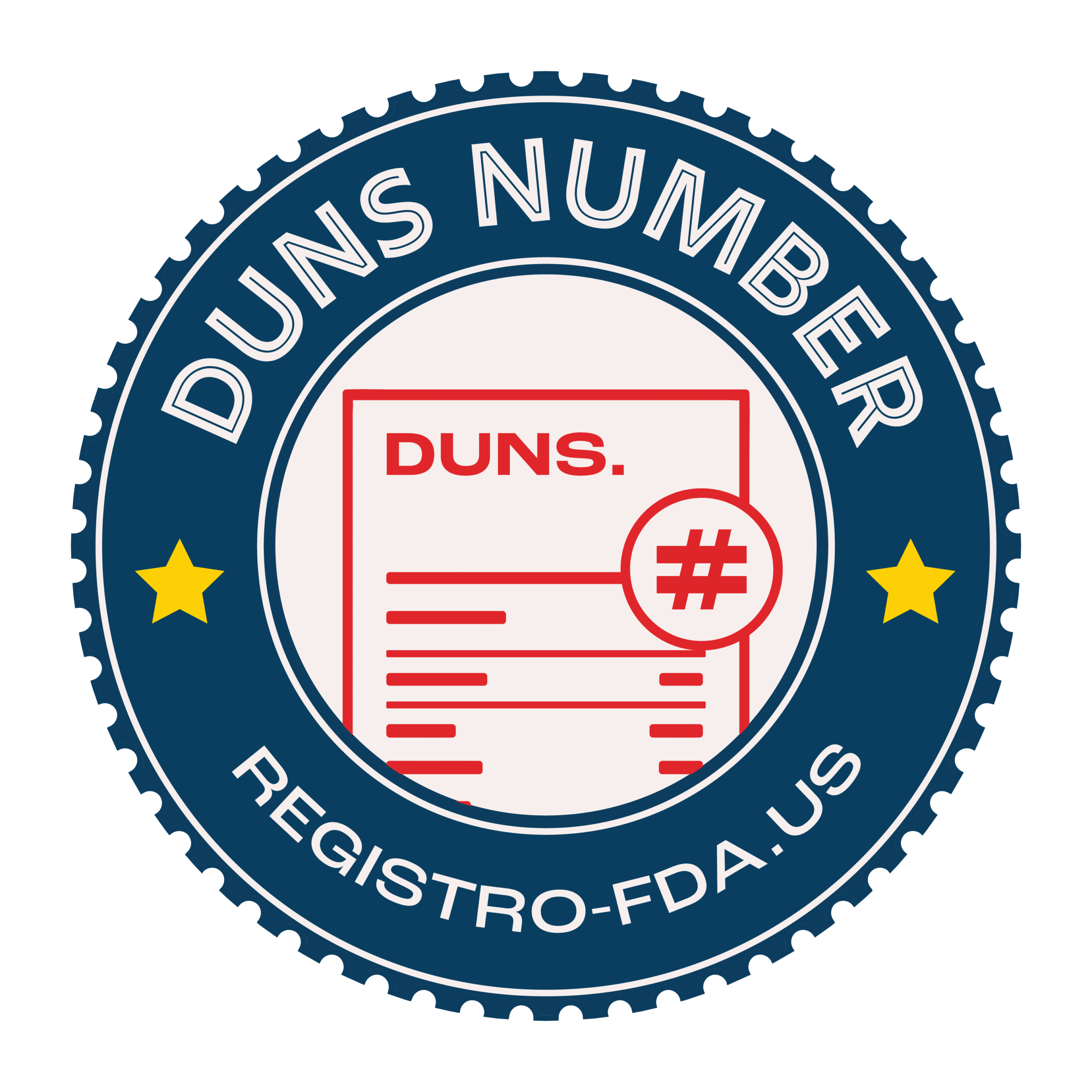 DUNS Number registration seal — REGISTRO-FDA.US